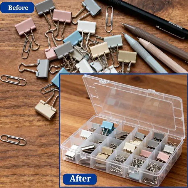 Alt view image 5 of 5 - Large 24 Grids Clear Plastic Jewelry Organizer Box with Adjustable Dividers, Craft Organizers and Storage, Compartment Storage Box for Jewelry, Beads, Fishing Tackle, Art, DIY Crafts, Tools