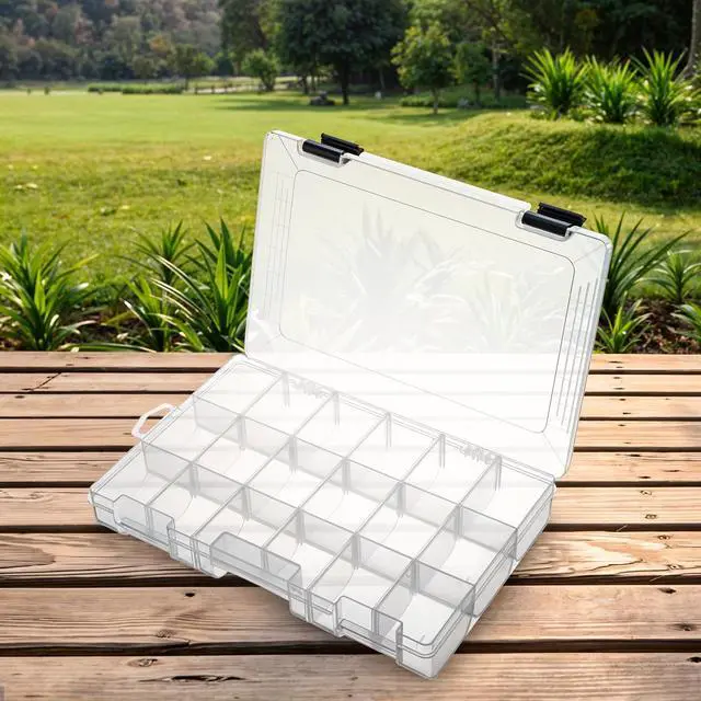 Alt view image 5 of 7 - 4 Pcs 3600 Tackle Trays, Plastic Storage Organizer Box with Removable Dividers - Tackle Boxes - Fishing Tackle Storage, 18 Grids