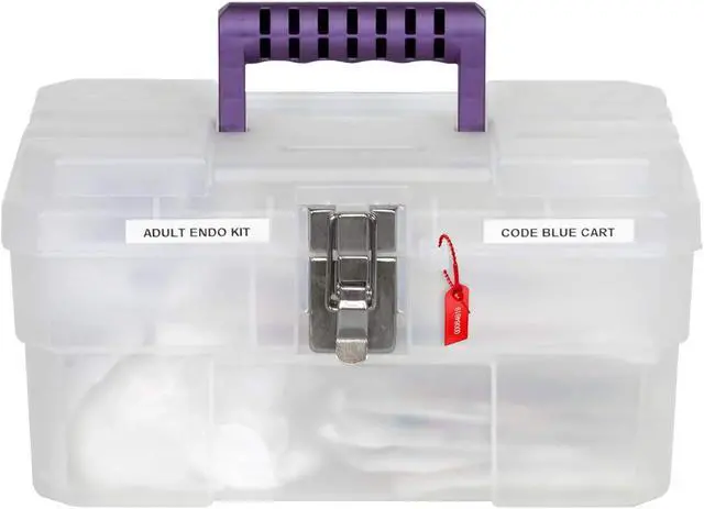 Alt view image 7 of 7 - 09514CFT ProBox 14-Inch Plastic Art Supply, Craft or Medical Storage Toolbox with Removable Tray, 14-Inch x 8-Inch x 8-Inch, Clear