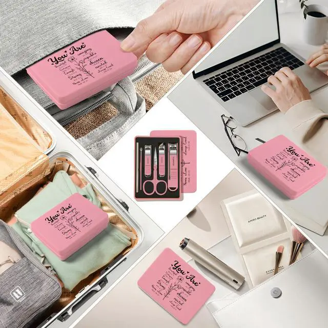 Alt view image 6 of 7 - Christian Gifts Nail Clippers for Women, 6 Pcs Toenail Clippers, Stainless Steel Nail Clippers for Women, Sharpest Thick Toenail & Ingrown Nail Clipper Set (Christian Pink)