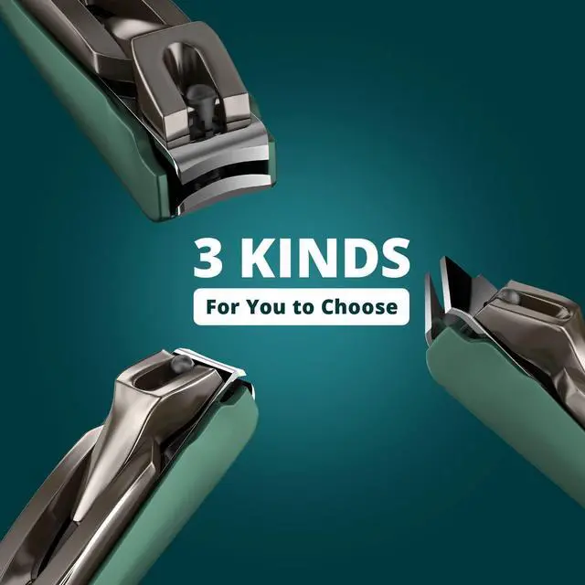 Alt view image 2 of 7 - Nail Clippers Set-3 Pack,Fingernail Clippers& Toenail Clipper for Men,Wowen,Nail Clippers with Catcher,Nail Cutter for Thick Toe Nails,Stainless Steel Ultra Sharp Sturdy