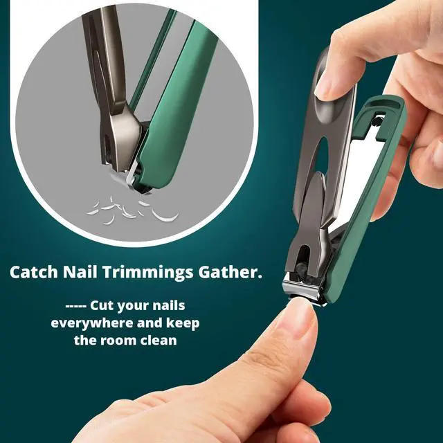 Alt view image 4 of 7 - Nail Clippers Set-3 Pack,Fingernail Clippers& Toenail Clipper for Men,Wowen,Nail Clippers with Catcher,Nail Cutter for Thick Toe Nails,Stainless Steel Ultra Sharp Sturdy