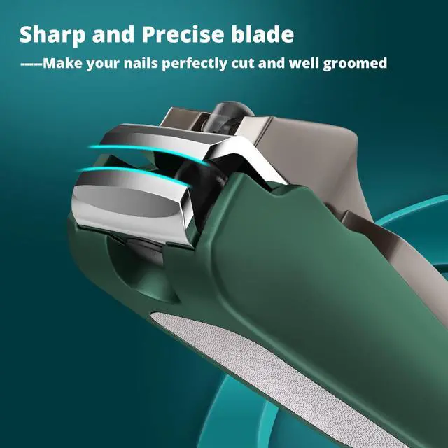 Alt view image 5 of 7 - Nail Clippers Set-3 Pack,Fingernail Clippers& Toenail Clipper for Men,Wowen,Nail Clippers with Catcher,Nail Cutter for Thick Toe Nails,Stainless Steel Ultra Sharp Sturdy