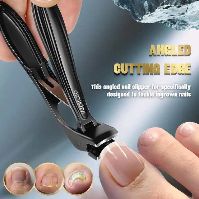 Alt view image 2 of 7 - Nail Clippers for Seniors, Heavy Duty Stainless Steel Nail Clipper for Ingrown Toenails, Wide Opening Sharp Blade for Men, Women, Travel & Home Use