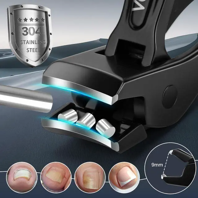 Alt view image 4 of 7 - Nail Clippers for Seniors, Heavy Duty Stainless Steel Nail Clipper for Ingrown Toenails, Wide Opening Sharp Blade for Men, Women, Travel & Home Use