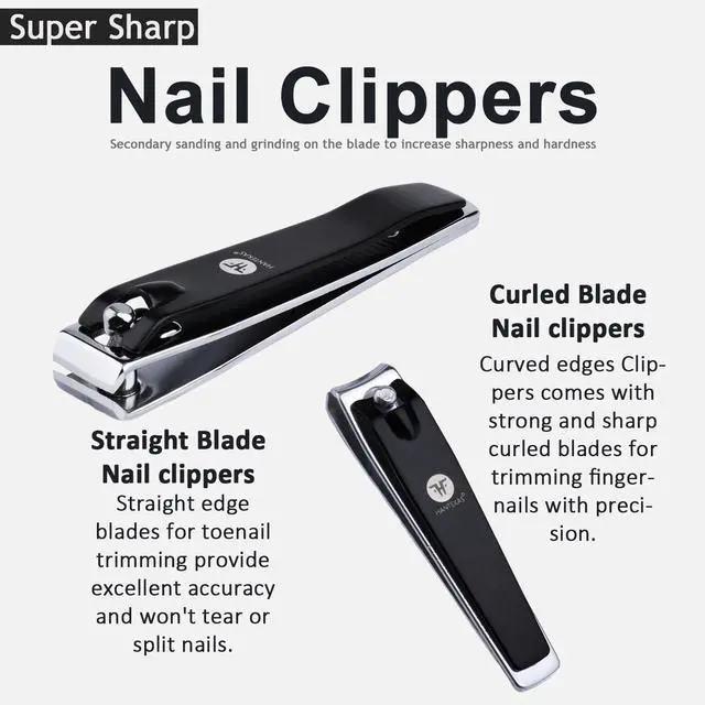 Alt view image 5 of 7 - Manicure Pedicure Set 8pcs Stainless Steel Nail Clippers Kit Fingernail Toenail Clippers Cutters with Leather Case for Home Workplace Outdoor Travel Salon Gift for Men Women Family Friends