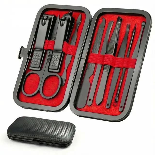 Main image of Professional Nail Clippers Set - 10 PCS Stainless Steel Nail Kit with Travel Case, Tweezers Manicure Set Gift for Men Women