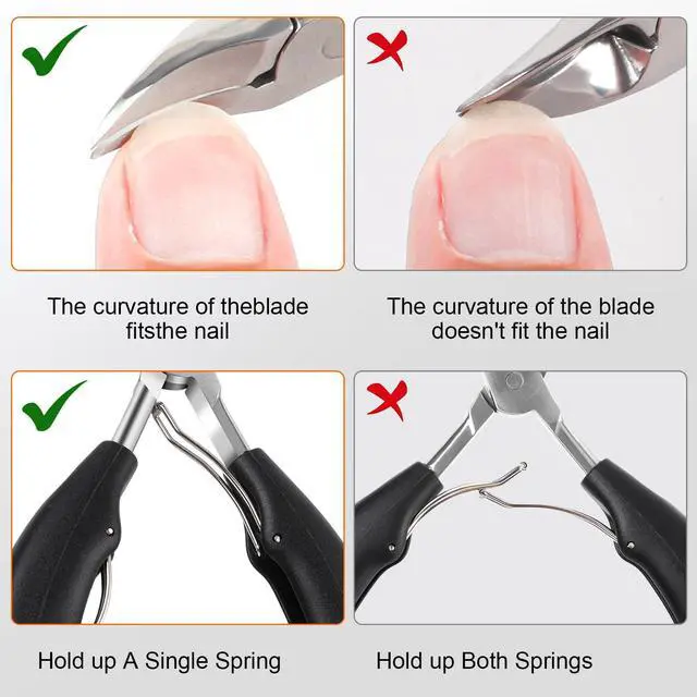 Alt view image 6 of 6 - Toe Nail Clippers for Men, Toenail Clippers for Thick Nails for Seniors, German Ultra Sharp Stainless Steel Fingernail Clipper with Catcher, Heavy Duty Ingrown Nail Cutter Long Handle with Wide Jaw