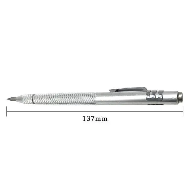 Alt view image 7 of 7 - 2 Pack Tungsten Carbide Scriber with Magnet,with Extra 12 Replacement Marking Tip,Etching Engraving Pen for Glass/Ceramics/Metal Sheet