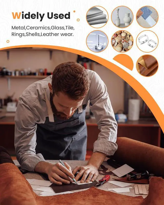 Alt view image 6 of 6 - Tungsten Carbide Scriber, Knurled Aluminum Handle, 4-Pack with Bonus Marking Tips and Steel Ruler, Ideal for Detailed Crafting and Carving