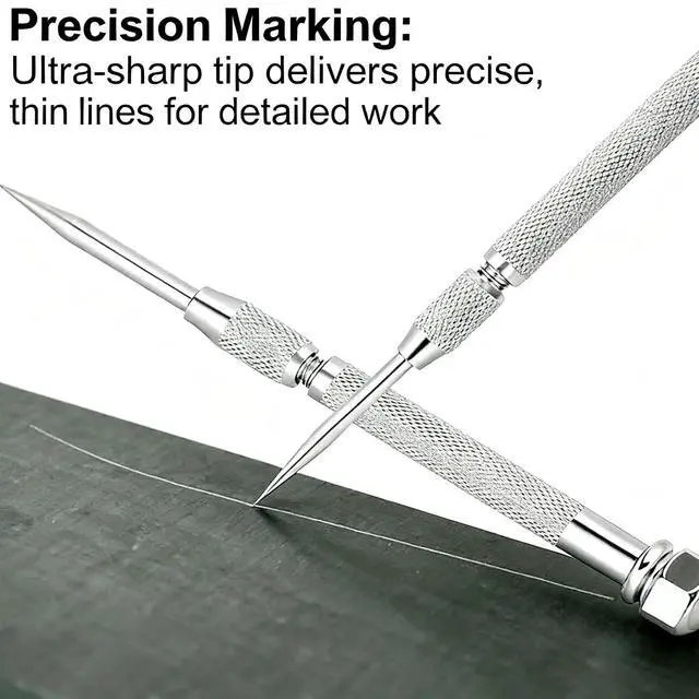 Alt view image 5 of 7 - Pocket Scriber Tool Carbide Steel Metal Engraving Pen with Carbide Tip, 2-7/8in Point Length, 3/8in Handle Diameter, Ideal for Marking on Welding/Glass/Metal in DIY, Crafts & Precision Work