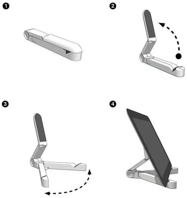Alt view image 6 of 7 - Tablet Stand for Portable Monitor, Adjustable Tablet Holder Foldable, iPad Accessories for Office Compatible with Kindle, Switch, Surface Pro, iPad Pro/Air/Mini, iPhone Pro/Max/Plus