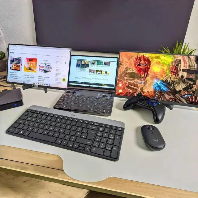 Alt view image 7 of 7 - Tablet Stand for Portable Monitor, Adjustable Tablet Holder Foldable, iPad Accessories for Office Compatible with Kindle, Switch, Surface Pro, iPad Pro/Air/Mini, iPhone Pro/Max/Plus