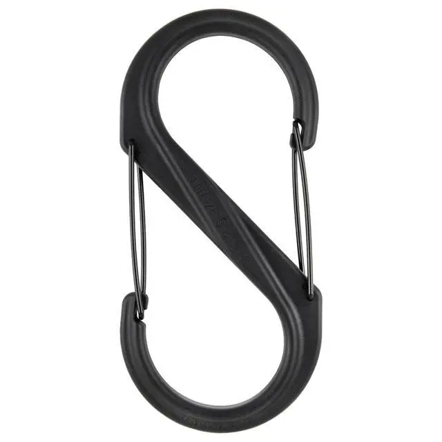 Alt view image 2 of 7 - S-Biner Plastic Dual Carabiner - Daily Use Double-Sided S-Biner - Dual Clip Carabiner Accessory for Holding & Organizing - Accessory for Camping & More - Black, Size 10 (2 Pack)