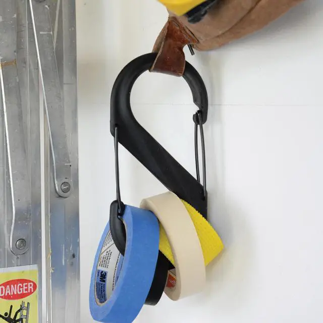 Alt view image 4 of 7 - S-Biner Plastic Dual Carabiner - Daily Use Double-Sided S-Biner - Dual Clip Carabiner Accessory for Holding & Organizing - Accessory for Camping & More - Black, Size 10 (2 Pack)