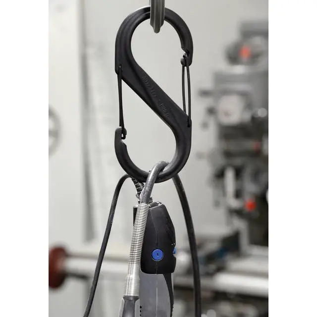 Alt view image 6 of 7 - S-Biner Plastic Dual Carabiner - Daily Use Double-Sided S-Biner - Dual Clip Carabiner Accessory for Holding & Organizing - Accessory for Camping & More - Black, Size 10 (2 Pack)