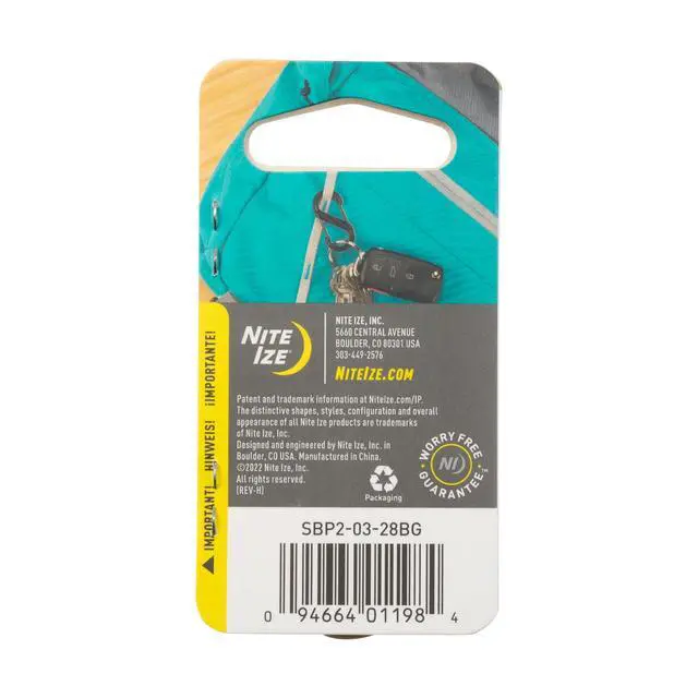 Alt view image 5 of 6 - S-Biner Dual Carabiner Plastic - Durable Dual Carabiner with Wire Gate Closure for Organizing Keys & Keychain Attachments - Size 2, Coyote (10 Pack)