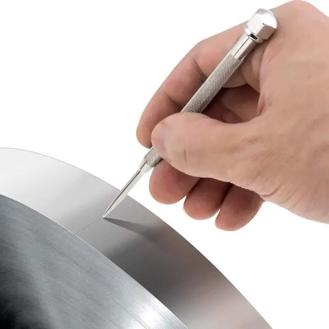 Alt view image 5 of 7 - 70A Pocket Scriber Tool, Metal Scribe for Welding Marking Pen, Carbide Steel Point for Glass/Ceramics/Metal Sheet, Point Length 2-7/8", Handle Diameter 3/8"