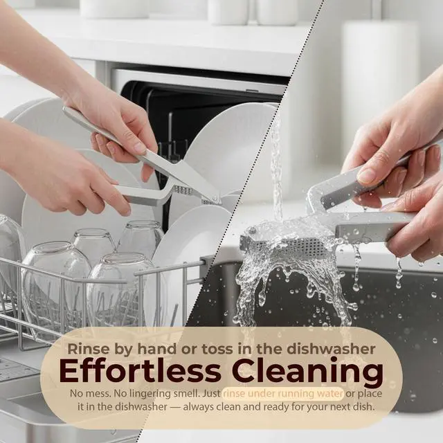 Alt view image 3 of 7 - No Peeling Required, 100% Stainless Steel Garlic Press Odor-free Cleaning, Rust Proof, Detachable Handle, Fine Mincer, 5 years Guarantee, Dishwasher safe garlic crusher tool, Moledor de ajo