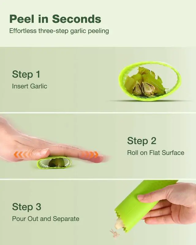 Alt view image 3 of 7 - Garlic Press Rocker - Stainless Steel Garlic Crusher, Mincer and Chopper with Peeler & Scraper, Easy Kitchen Gadget for Effortless Smashing