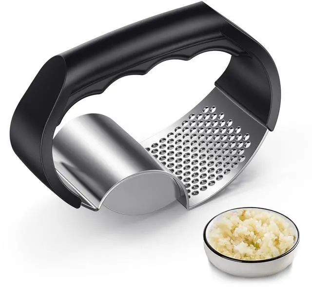 Main image of Garlic Press Rocker - Stainless Steel Garlic Crusher, 2-in-1 Easy Kitchen Gadget for Effortless Smashing
