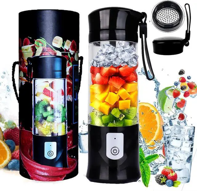 Main image of Portable Personal Blender,13OZ Cordless Juicer Cup,Serrated 6 Blade with Filter,USB Rechargeable and Self Cleaning,Ideal for Smoothies,Ice Blending,Juicing, Mini Blender for Travel Sports Outgoing