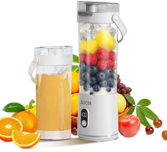 Main image of Portable Personal Electric USB Juicer600ML Mini Blender Portable Blender For Shakes and Smoothies juice12 Blades Great for MixingCompactConvenient and Versatile (white)