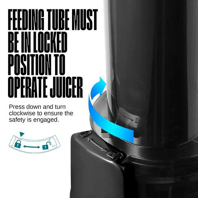 Alt view image 3 of 7 - Ginnie Mini Cold Press Juicer, Small Slow Masticating Juicer for Vegetables and Fruits, High Juice Yield, Easy to Clean, Space-Saving, Fit for Personal/Travel/Picnic/Office (Black)