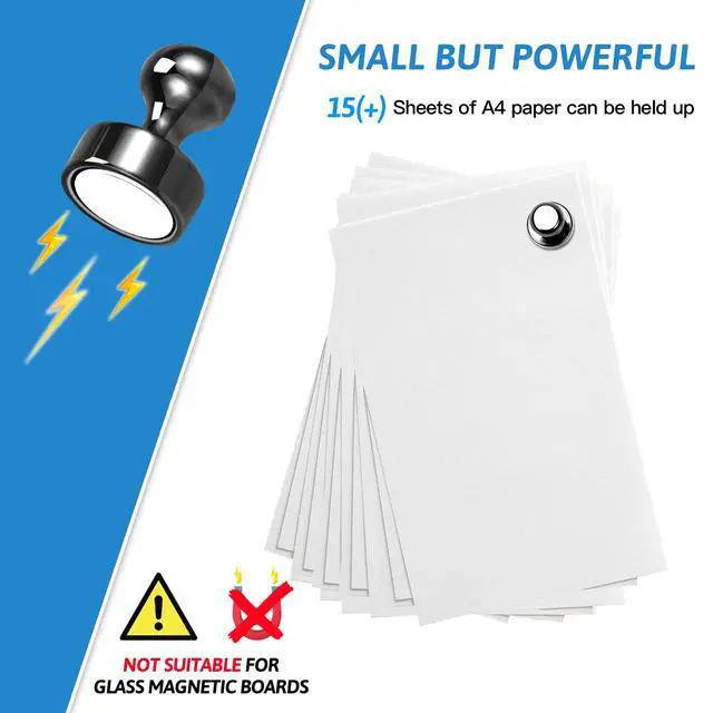 Alt view image 2 of 7 - 20Pack Strong Magnets for Refrigerator Neodymium Fridge Magnets Adult Magnets for Dry Erase Board Lockers Whiteboard Kitchen Home Office Classroom Black