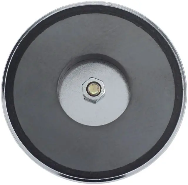 Alt view image 3 of 6 - Ceramic Round Base Magnet with Knob Pack - Heavy-Duty Strong Magnets for Home and Work - 95 lb Pull Each - Nickel-Plated - 3.2" D - 1.41" H - 1.75" D Knob - Chrome - 2-Pack