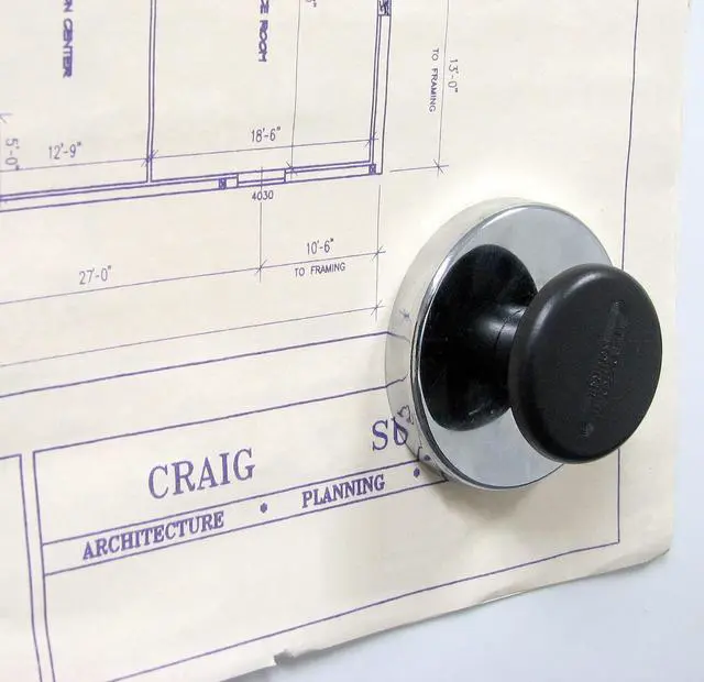 Alt view image 5 of 6 - Ceramic Round Base Magnet with Knob Pack - Heavy-Duty Strong Magnets for Home and Work - 95 lb Pull Each - Nickel-Plated - 3.2" D - 1.41" H - 1.75" D Knob - Chrome - 2-Pack