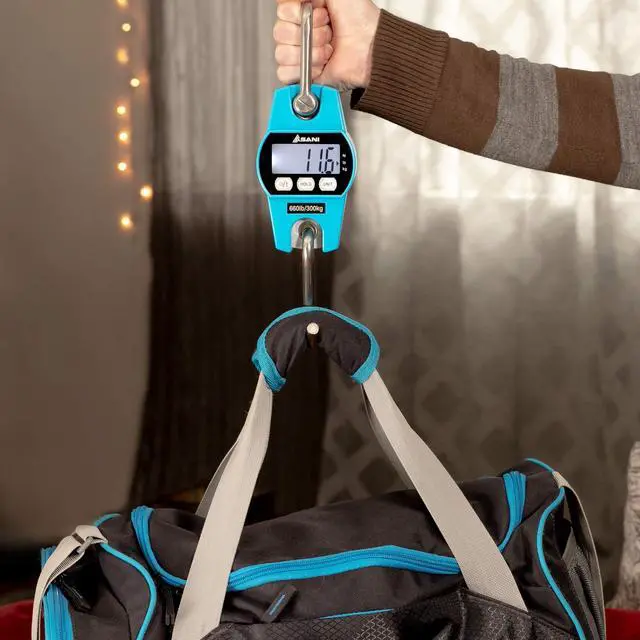 Alt view image 7 of 7 - Hanging Weight Scale | 660lb Digital Electronic Weighing Scale with Accurate Sensors | for Hunting, Outdoor, Bass Fishing, Big Game, Farm, Large Luggage, Patient Lift (Polycarbonate Blue)