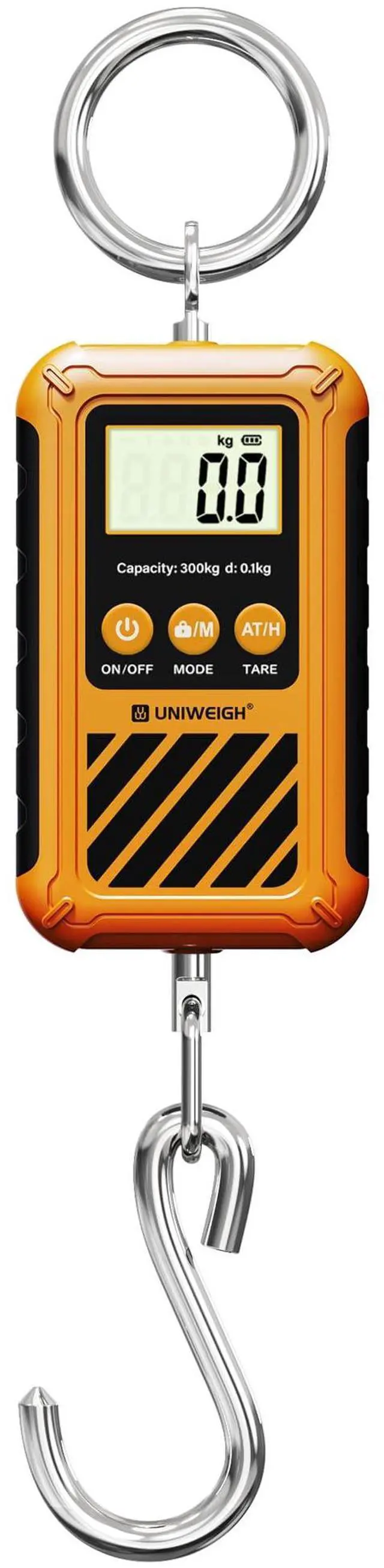 Main image of Digital Hanging Scale,Mini Crane Scale 300kg/660lb,Postal Luggage Scale with LCD Display,Portable Handheld and Large Hook,Deer Scale with Hold &Tare Function for Garage Farms Hunting Fishing