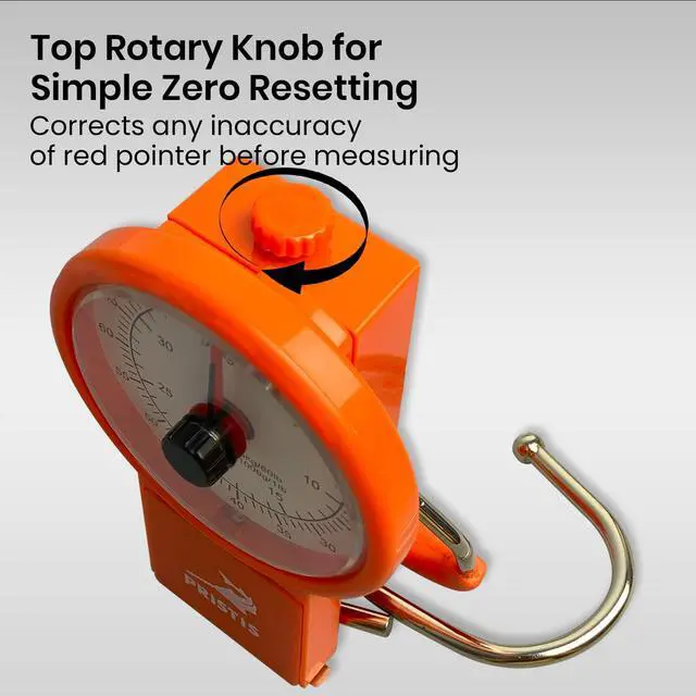 Alt view image 5 of 7 - Fishing Hanging Scale, 80 LBs Fish Weight Analog Spring Hook Crane Scale Kit with Tape Measure & Non-Slip Large Handle, Portable Gear Equipment Accessory for Farm Kitchen Luggage Weighting