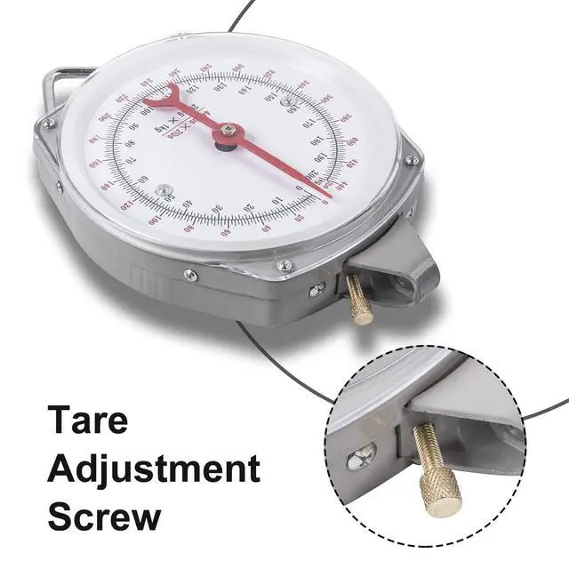 Alt view image 6 of 7 - Mechanical Hanging Scales 440lb/200kg, High Accuracy Large Display Spring Dial Weight Scale Big Game Scale for Kitchen Fishing Hunting Farms