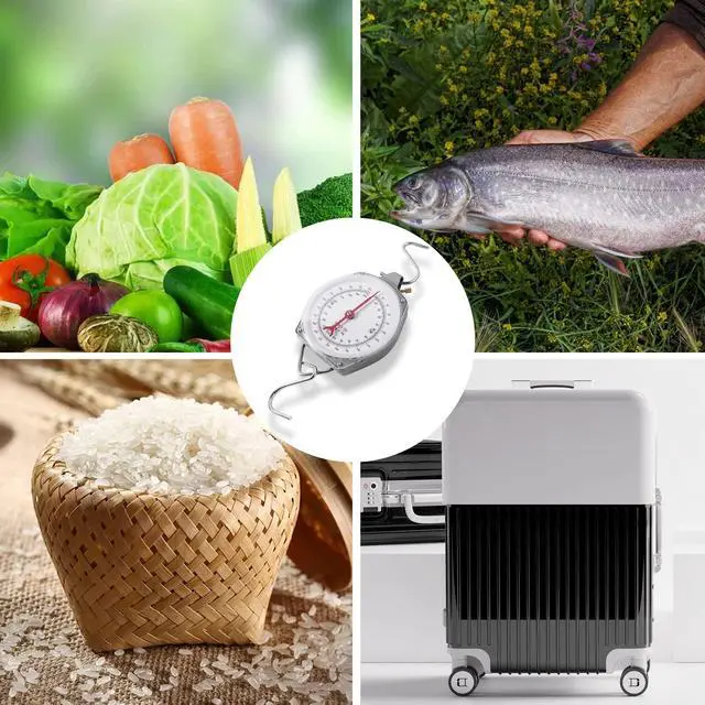 Alt view image 3 of 7 - Mechanical Hanging Scales 440lb/200kg, High Accuracy Large Display Spring Dial Weight Scale Big Game Scale for Kitchen Fishing Hunting Farms