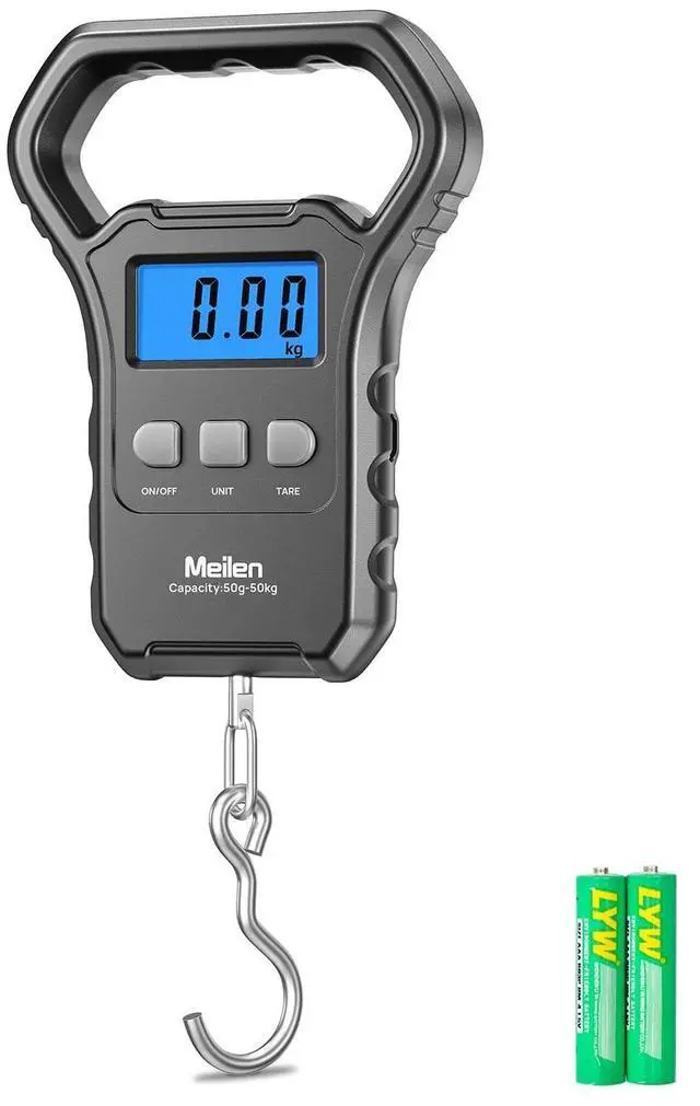 Main image of Fishing Scale,110lb/50kg Hanging Luggage Weigh Scale Unit with Backlit LCD Display, Suitcase Luggage Weigh Divice with Large Handle, Digital Postal Unit Fishing Gifts for Men