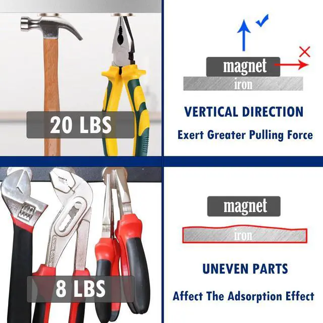 Alt view image 2 of 5 - 6 Pack Strong Magnets with Double Sided Adhesive, 1.26"x0.12" Round Permanent Powerful Neodymium Disc Rare Earth Magnet for Fridge Classroom DIY Building Scientific Craft and Office