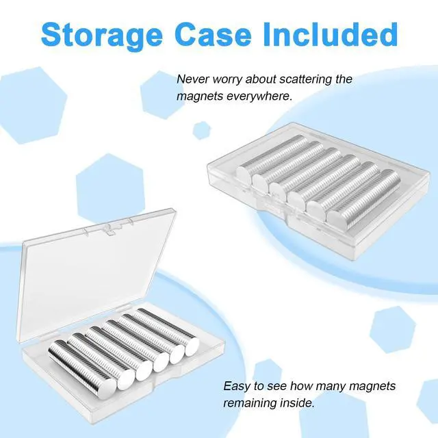 Alt view image 7 of 7 - Magnets, 600 Pack 8 Different Sizes Small Round Magnetic Rare Earth Neodymium Fridge Magnet for Home Kitchen Office School Hobby Handcraft Woodworking Miniature Model Base, Silver