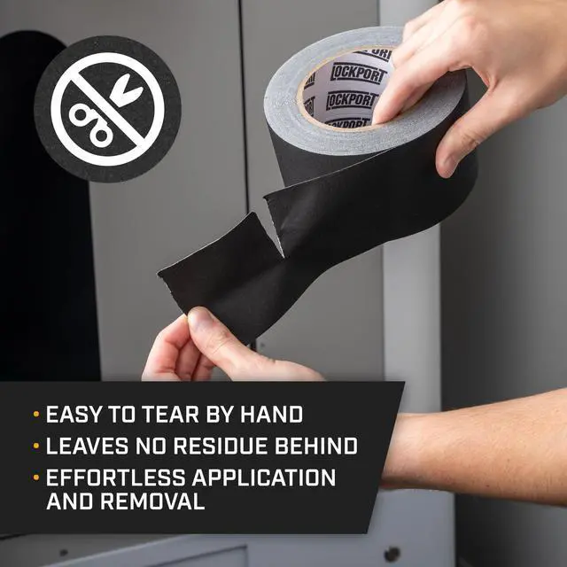 Alt view image 3 of 7 - Black Gaffers Tape 3 inch x 30 Yards - 2 Pack Pro Black Gaff Tape - No Residue, Water Resistant, Non-Reflective, Easy Tear - Multipurpose