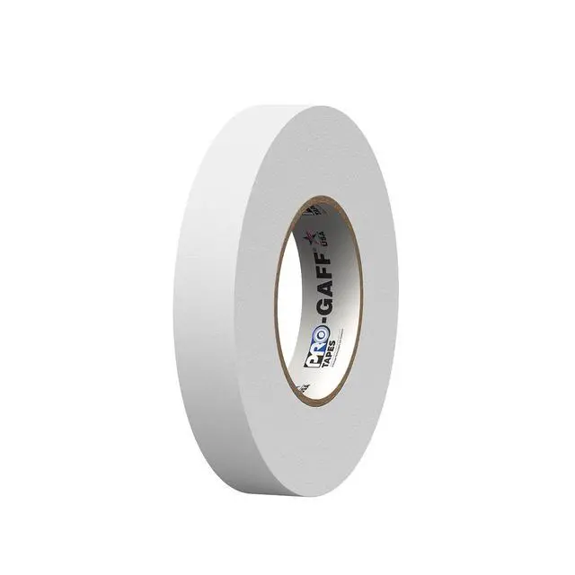 Alt view image 2 of 3 - 1" Width ProTapes Gaff Premium Matte Cloth Gaffer's Tape With Rubber Adhesive, 11 mils Thick, 55 yds Length, White (Pack of 1)