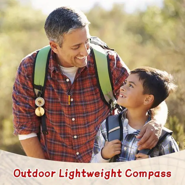 Alt view image 6 of 7 - Camping Survival Compass, Waterproof Pocket Compass, with Luminous Function, for Hiking Hunting Camping Outdoor Military Navigation Tool