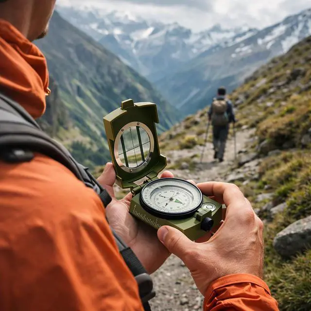 Alt view image 7 of 7 - Hiking Compass for Survival, Lensatic Compass Water-Resistant & Durable for Camping, Backpacking, Hunting, Outdoor Adventures (Plastic)