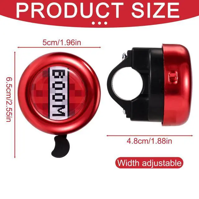 Alt view image 2 of 7 - Pixel Theme Bike Bell for Kids, Aluminum Bicycle Bell with Clear Loud Sound Cycling Accessories for Boys Girls Toddler