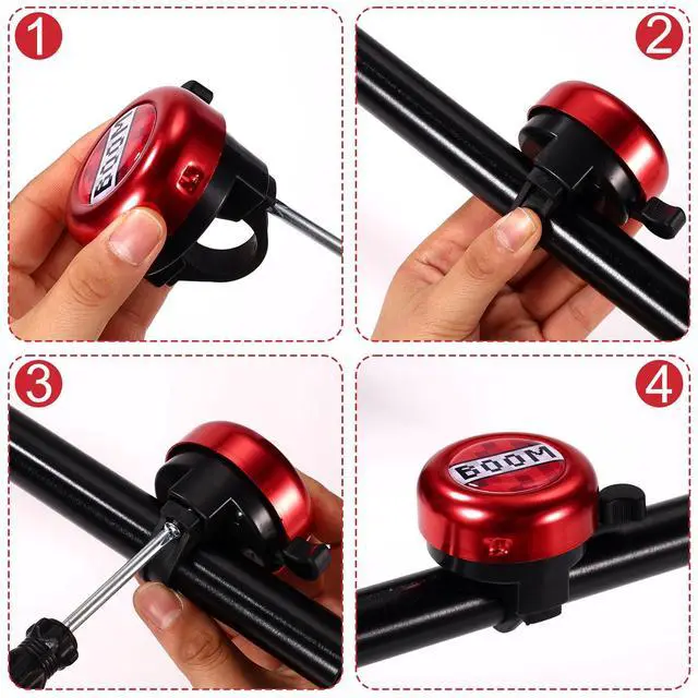 Alt view image 3 of 7 - Pixel Theme Bike Bell for Kids, Aluminum Bicycle Bell with Clear Loud Sound Cycling Accessories for Boys Girls Toddler