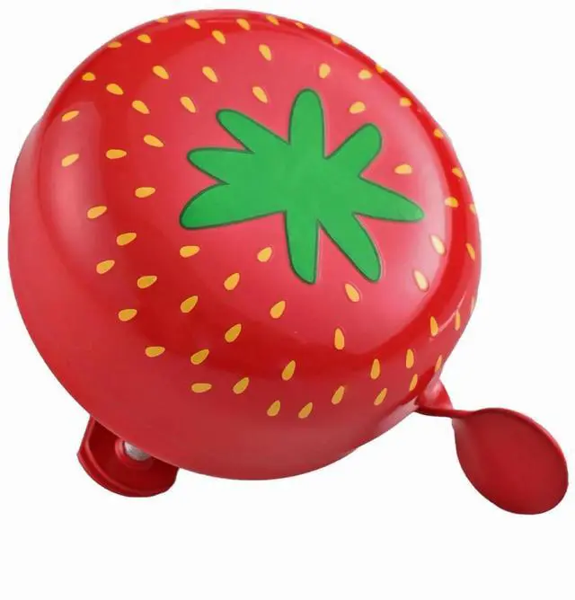 Main image of Strawberry Bike Bell for Kids & Adults, Cute Bicycle Bell with Loud Crisp Sound, Cycling Accessory for Most Bikes, Durable Adjustable Size Easy to Install