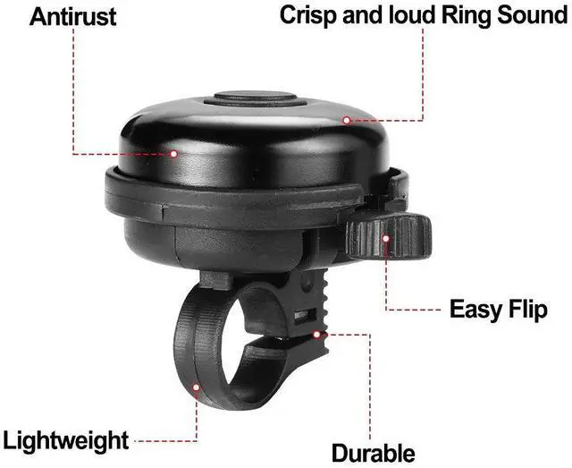 Alt view image 5 of 7 - Classic Bike Bell, Aluminum Bicycle Bell, Loud Crisp Clear Sound Bicycle Bike Bell for Adults Kids