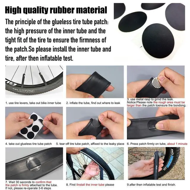 Alt view image 6 of 7 - B32 Bike Repair Tool Kit - 16-in-1 Multi-Function Bicycle Mechanic Fix Tools Set with Glueless Tire Tube Patches & Tire Levers, Compact Bag Included, Ideal Gift for Cyclists