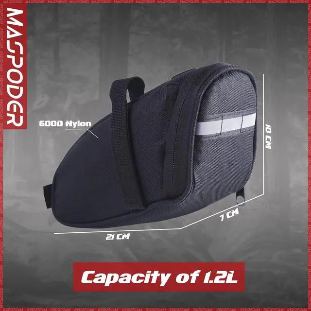 Alt view image 2 of 7 - Bike Repair Kit, Saddle Bag with Tire Tool, Mini Pump, Multitool Bicycle Accessories Set for Adult Bikes Road Mountain MTB