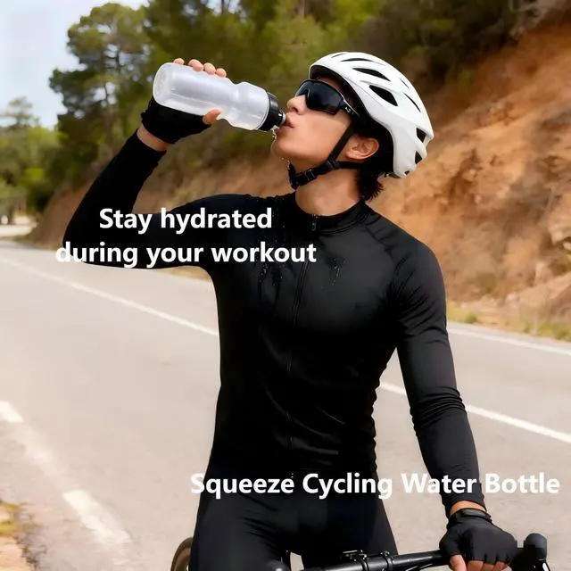 Alt view image 3 of 7 - Squeeze Sport Water Bottle, 24oz Leak-Proof BPA-Free Cycling Water Bottles, Suitable for Cycling Gym Hiking Outdoor Sports.(clear)